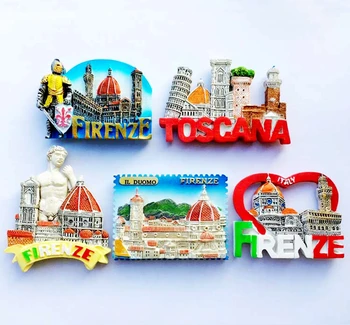 Novi ručno oslikana Firenca, Italija 3D magneti za hladnjak turističkih suvenira hladnjak magnetne naljepnice poklon
