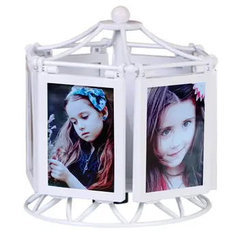 Vruće prodavači koriste wheel muzička kutija vjetrenjača 5-inčni okvir za slike, a također se stavlja dječje fotografije svadbene darove na rotirajući stol