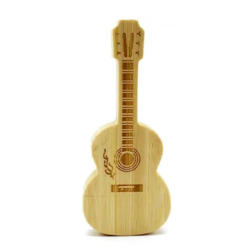 TEXT ME Order LOGO maple Wood Guitar style pendrive 4gb 8gb 16gb 32gb usb2.0 usb Flash Drive poklon pendrive