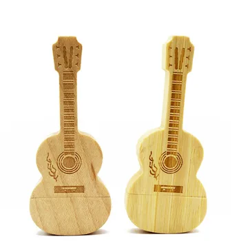 TEXT ME Order LOGO maple Wood Guitar style pendrive 4gb 8gb 16gb 32gb usb2.0 usb Flash Drive poklon pendrive