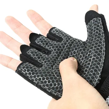 3D prstiju Biciklizam rukavice Silikon ova značajka protiv udaraca potvrđena Sportske rukavice pola prsta rukavice ženske rukavice fitness Weightlighting