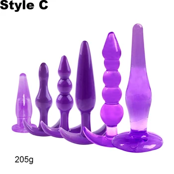 6 kom./compl. perle analni seks igračke za žene Mekan silikon jelly anal dildo analni čep za masažu prostate bez vibrator
