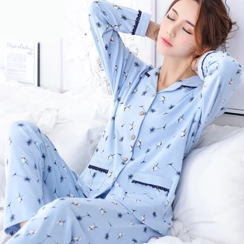 Пижама Ženska odjeća ljetne ženske pidžame seta sa dugim rukavima pidžama odijela djevojka moda casual odjeća odjeća za spavanje noćni odijelo