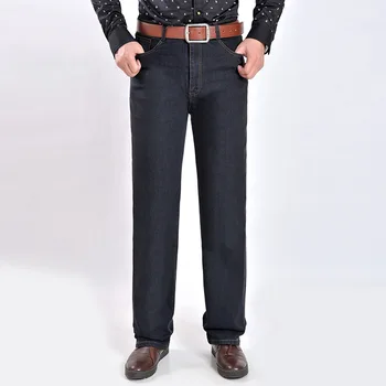 Novi dolazak jesen i zima stil muške traperice hlače visoka struka plus veličine 30-40 izravne instrumente slobodne muške hlače