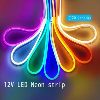 Led Neon Light Strip 12V Waterproof 2835 Led Strip 120Led/m Ribbon12V IP67 White/Warm White Red Green Blue Pink Yellow Led Traka