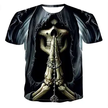 2020 muška punk lubanju stil 3D t-shirts majice hip-hop 3D ispis lubanju Каратель odijelo