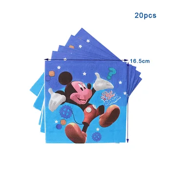 40/80/81/100pc rođendana Disney Mickey Mouse Baby Shower Party dekoracije seta banner slama poklon torba šalica tanjur isporuke