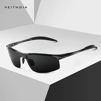 VEITHDIA moda polarizirane sunčane naočale muški luksuzni brand dizajner berba vožnje sunčane naočale za muškarce UV400 V6518