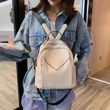 Chuwanglin Casual Leather Backpacks For Women Fashion Female Small Ruksak Lady Back Pack For School Teenagers Girls A90805