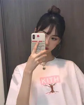 2021 Kith majica Cherry Blossom ispis vrhovima Muškarci Žene hip-hop svakodnevni harajuku Kith t-shirt