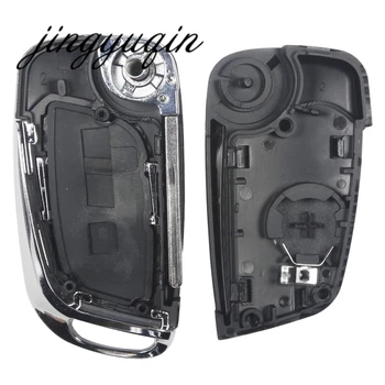 Jingyuqin 10 kom./lot DKT0269 za Peugeot 306 307 408 308 i 407 partner Modified Flip Car Key Shell 2 Button Fob Case HCA/VA2 Blade