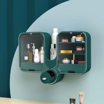 Kozmetička kutija za pohranu zidni tip perforirana prašinu potrošačke velikog kapaciteta wc zidni polica za kupaonicu