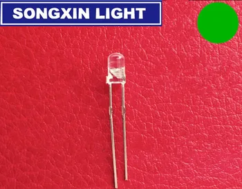 1000 kom./lot 3 mm zelena led light diode XIASONGXIN LIGHT F3MM led diode zelena 520-570NM 2.0-3.6 V 20MA