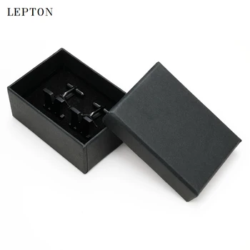 Lepton manžete od nehrđajućeg čelika za muškarce IP crni pištolj metalni slova M manžete muškarci francuski košulja prirubnica ergele Relojes Gemelos