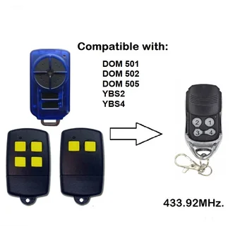 Za DOM501, DOM502,DOM505,YBS2,YBS4 433.92 Mhz zamjena za valjanje kod garažna vrata daljinski upravljač besplatna dostava