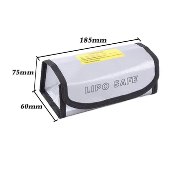 Lipo 2s 3s 4s 6s Battery Safety Bag eksplozije dokaz vatrostalna prijenosni lagana torba za nošenje 185x75x60mm RC Lipo Battery Bag Igračke Parts