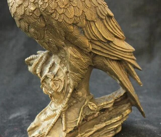 Bakar obrt mesing nakit fine mesinga kineska kultura mesing brončani kip ptica jastreb, sova, Orao skulptura ukras