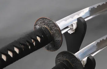 Suptilna Ukras Japanski Samuraj Mačevi Kit 1060 Nož Od Ugljičnog Čelika Katana & Wakizashi & Tanto Full Tang Oštre Noževe