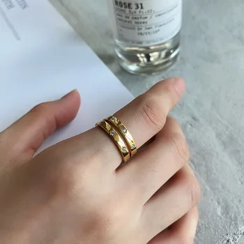 Europski i američki Celi francuski stil korejski ukras 925 sterling srebra prsten moda modni nakit izuzetno prsten Cirkon