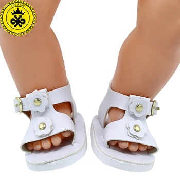 Lutkarska cipele od 7 cm, bijele sandale idealni 43 cm, dječje i baby doll i 18 inčni girl lutka pribor BJD lutka 639