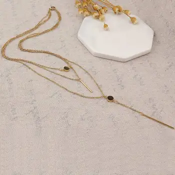 2018 Novi FINE4U N028 316L nehrđajućeg čelika privjesak ogrlica tri sloja choker ogrlice Za žene vjenčanje nakit