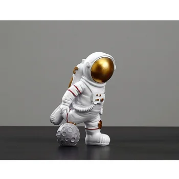 Nordic Smole Kreativni Astronaut Skulptura, Kip Moda Astronaut S Mjesecom Skulptura Stol Uređenje Doma Pribor Pokloni