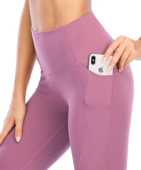 Yaavii bešavne hlače za joga za žene visokim strukom hip lifting vježba tajice za teretanu radi jednobojnu sportske hlače za trčanje