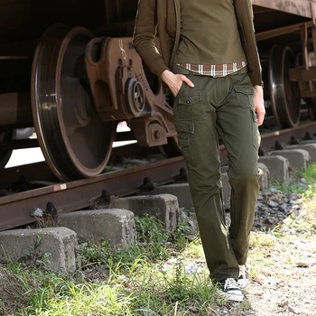 Novi Dizajn Žena Army Stil Hlače-Teretni Brand Hlače Žene Vojni Zelene Trkači Hlače-Teretni Hlače Gk-919
