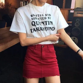 Tarantion Film fan Quentin Tarantino Written And Directed Shirt black fashion tee women fashion slogan tumblr tops shirts-J012