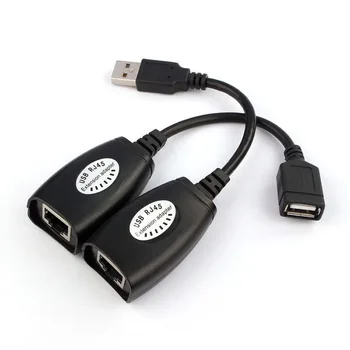 USB Extender Extender adapter i do 150 metara kabela CAT5 kabel RJ45 LAN