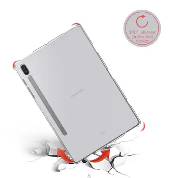 Torbica za tablet Samsung Galaxy Tab S7 Plus 12.4 Silikonska mekana ljuska TPU poklopac zračnog jastuka prozirna zaštita za SM-T970 SM-T975