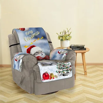Crtani 3D digitalni tisak Božićni mačka kauč cover pet đonovi kauč presvlake za fotelje zaštite kuće Božićni dekor pribor