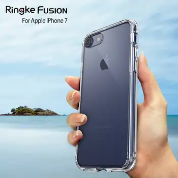 Ringke Fusion Case za iphone 7 8 Plus Clear PC Back Soft TPU Frame hibridni vojna противоударная zaštitna prozirna stražnji poklopac
