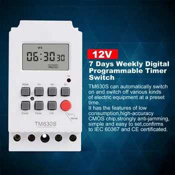 220V Timer Switch High Power Second Control LCD Digital Programmable Timer Circuit Controler Napon High Output Load Power 30A