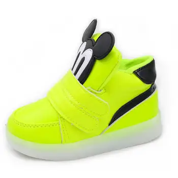 Dječje Casual cipele sa svjetlom LED dječaci djevojčice tenisice 2020 Proljeće crtani miš osvijetljeni sportska obuća, Moda sjajne čizme