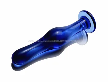 CW0207 žarulja plava pink anal plug-in ass sex igračke anal staklo dildo 13,8 cm