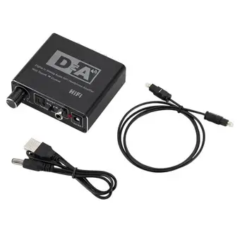 192 khz DAC pretvarač digitalni optički i koaksijalni Toslink u analogni L/R RCA i 3,5 mm priključak za audio converter adapter sa regulatorom jačine zvuka