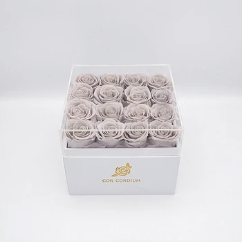 Cor Cordium neutralna estetika hladnog tona francuski šik očuvana, Cvjetni kutija CC-004 vječni ruže poklon luksuzni poklon za Valentinovo