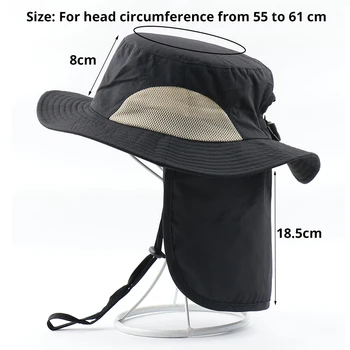 CAMOLAND 2 u 1 vodootporan Boonie hat s ventilom za vrat žene divljeg rep plaža kapa muški UPF50+ солнцезащитная šešir vanjski Ribolov kantu kape