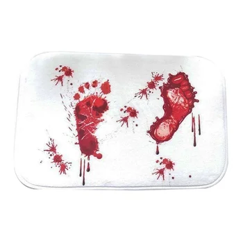 Halloween Decoration Horror House Blood Bathmat Foot Pad Scare Bloody Footprint Bath Bathroom Mat protuklizni ukras kućne zabave