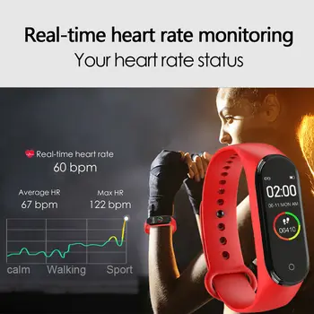 M4 Smart Wristband Heart Rate Blood Pressure Health Waterproof Smart Watch Bluetooth Watch Muškarci Žene Narukvica Fitness Tracker