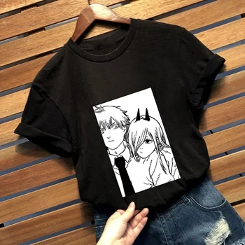 Anime Denji Power Essential Majice Muškarci Žene Motornom Pilom Osoba Majice Ljetne Majice Muške