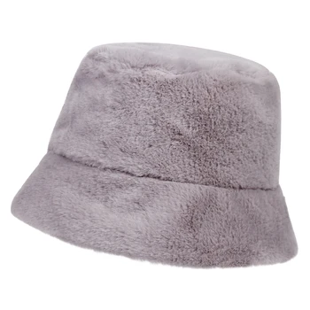 Novi zimski krzno kantu kape Muškarci Žene jednobojnu mekani plišani šešir žene vanjski moda tople debele Panama šeširi plima casquette