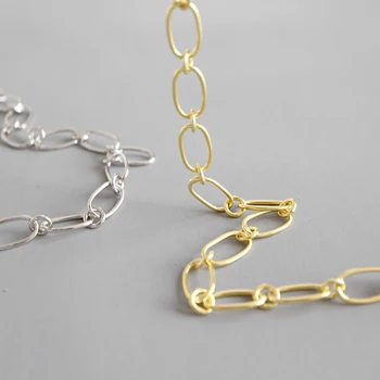 F. I. N. S klasični S925 sterling srebro zlato srebro lanca ogrlice za žene 925 srebro ogrlice ogrlice likovnih nakit