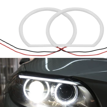 LEEPEE 12V Halo Cotton Light for BMW E46 Non Projector Auto Lighting 2 x 131mm Car SMD LED Angel Eyes bijela auto-stil