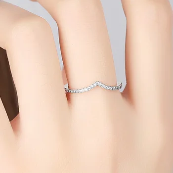 BELAWANG srebra 925 nepravilnog prst prsten za žene Cirkon Crystal želja da se prsten za vjenčanje vjenčanje luksuzan nakit