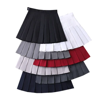 Harajuku žene kariranih suknje visokim Strukom a-line ženski nabrane mini-suknje ljetne dame kratke suknje uredan stil žena mini-suknja