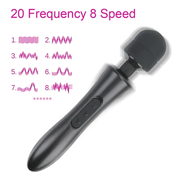 20 načina moćan magični štapić vibrator masaža tijela stimulator klitorisa USB-punjive vibratori adult sex igračke za žene
