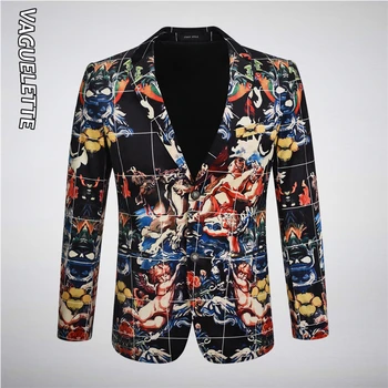 Vaguelette Casual Slim Fit Suit sportska jakna muška jakna tiskani blazers moderan vjenčanje odijela za muškarce Custom Blazer 4XL