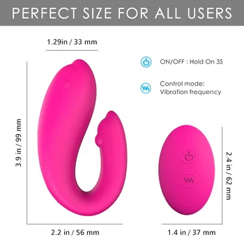 APHRODISIA ženske G točke za bežični vibrator za parove, 10-metarski daljinski dual klitoris maser za odrasle silikon seks-igračke za žene